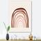 Designart - Terracotta Minimalist Boho Rainbow I - Modern Canvas Wall Art Print
